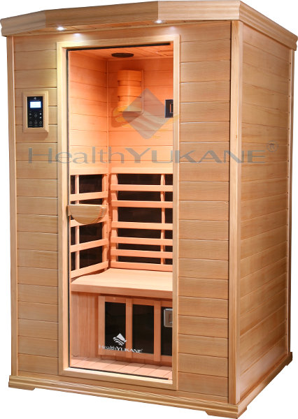 Sauna Infrarrojos 2 personas LUJO NanoCarbono y madera de Hemlock de Canada