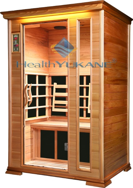 Sauna de infrarrojos de 2 plazas en madera con cromoterapia NARVIK